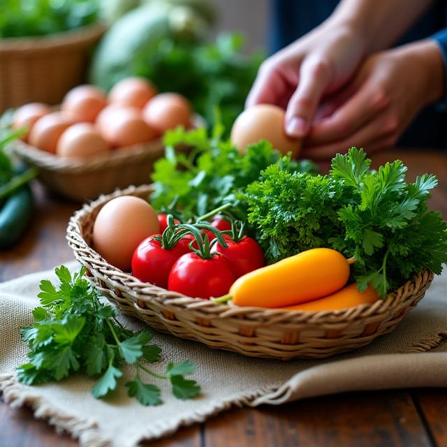 Cocina sostenible con productos locales